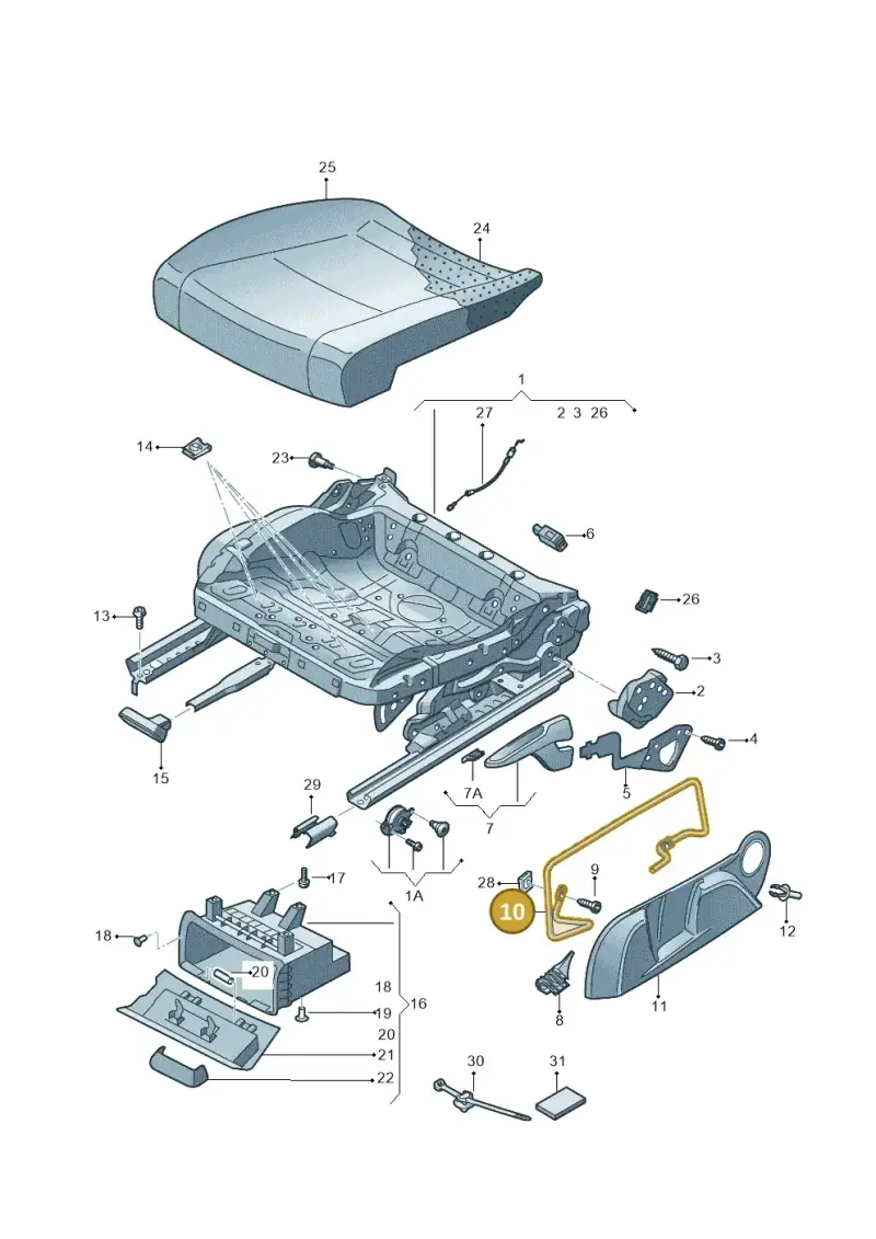 8V0881559B — SEAT Leon ST (2016-2020) diagram 830881000, position 10