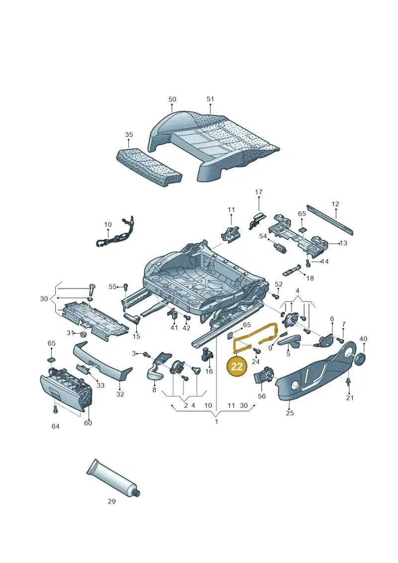 8V0881560B — Audi A3 Cabrio (2016-2020) diagram 778881000, position 22