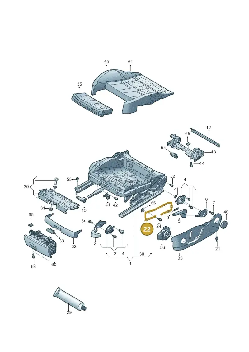 8V0881560B — Audi RS3 Limousine (2017-2020) diagram 858881000, position 22
