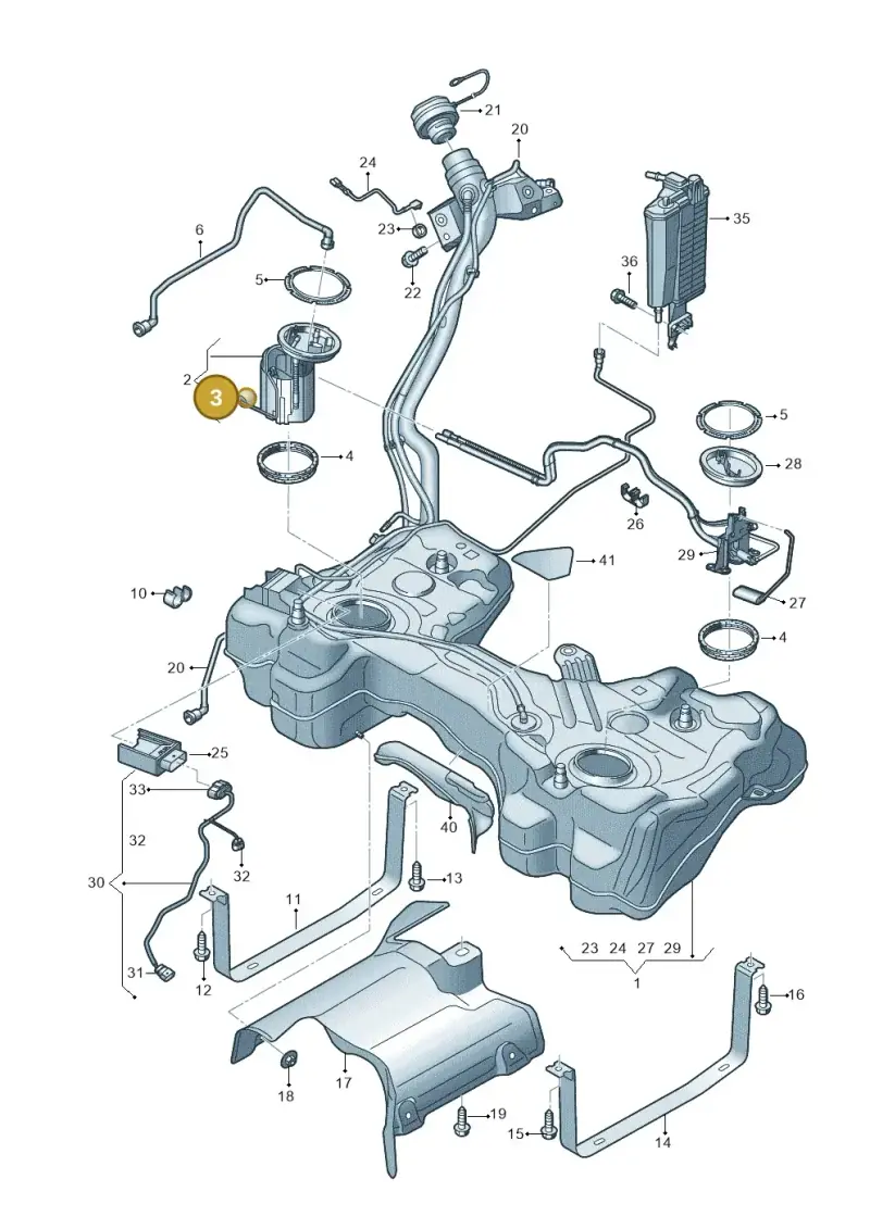 8V0919673D — Audi A3 Sportback (2019-2021) diagram 596201140, position 3