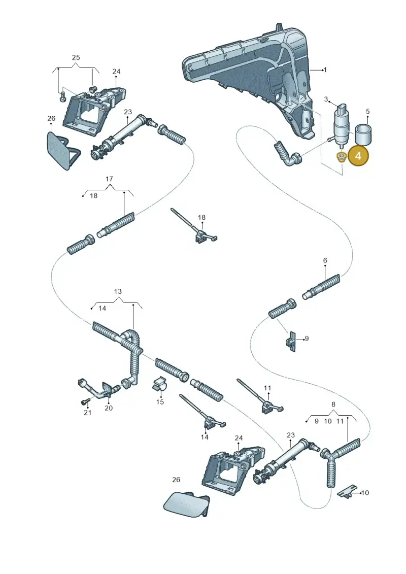 8V0955465 — Audi RS Q8 Quattro (2019-) diagram 429955040, position 4