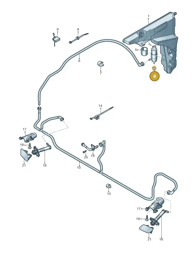 8V0955465 — Audi RS6 Avant (2019-) diagram 435955035, position 4