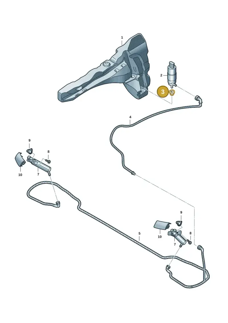 8V0955465 — Audi A3 Sportback (2019-2021) diagram 596955032, position 3