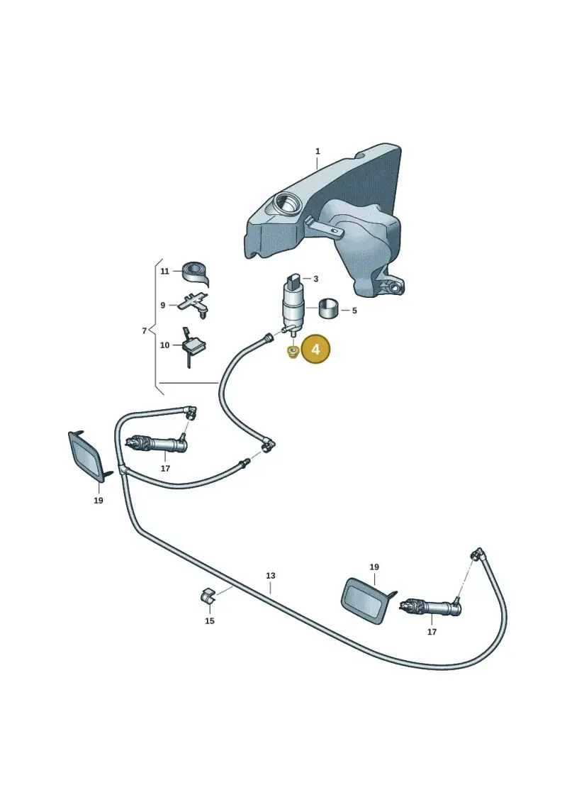 8V0955465 — Audi Q3 quattro (2018-2019) diagram 597955045, position 4