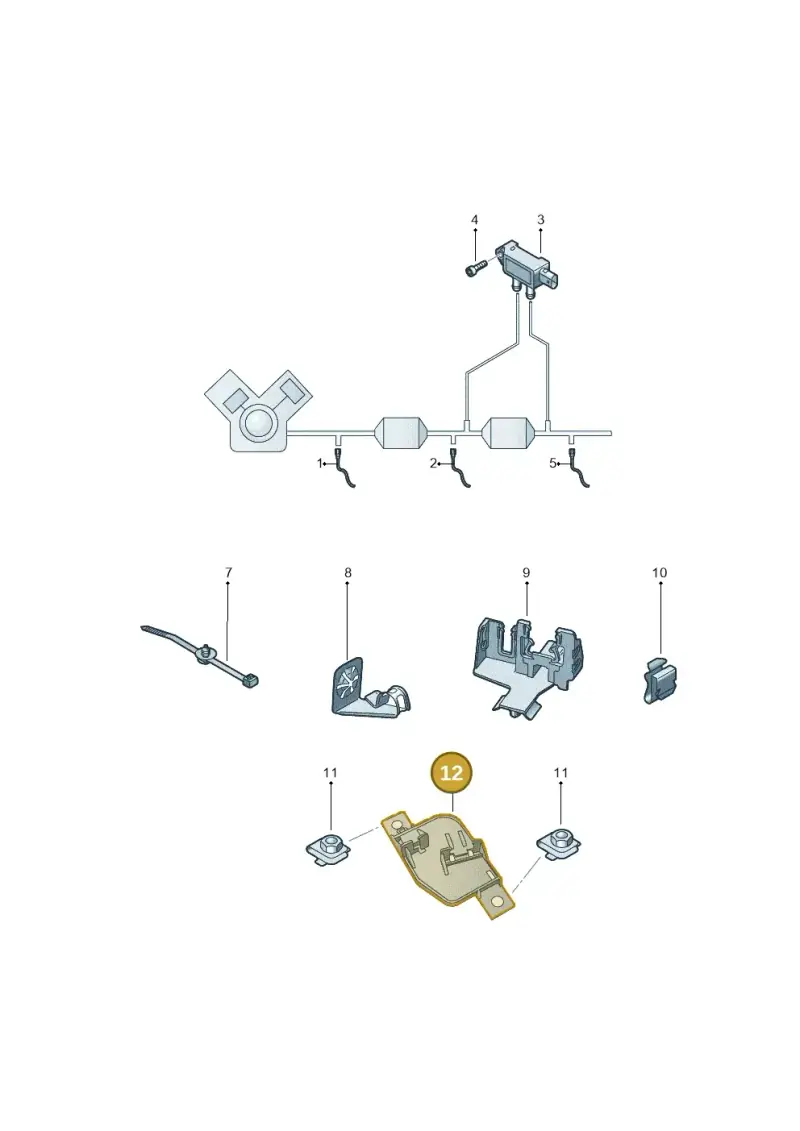 8V0971830A — Audi RS Q3 Sportback (2019-2024) diagram 853906005, position 12