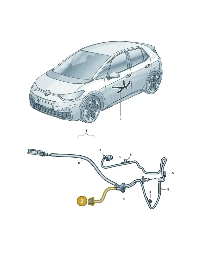 8V0972704 — Volkswagen ID.3 (2019-2025) diagram 10a972034, position 2