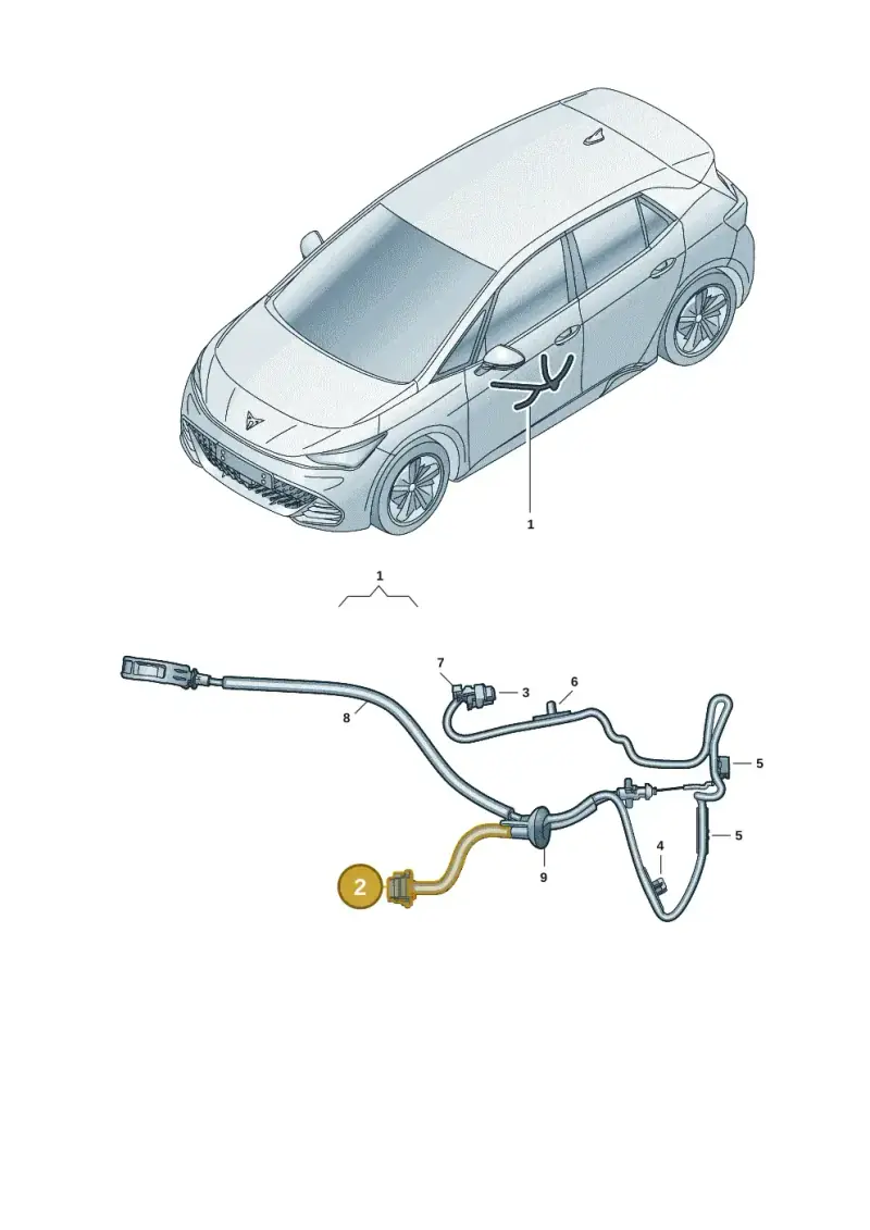 8V0972704 — SEAT CUPRA Born (2021-) diagram 10s972034, position 2