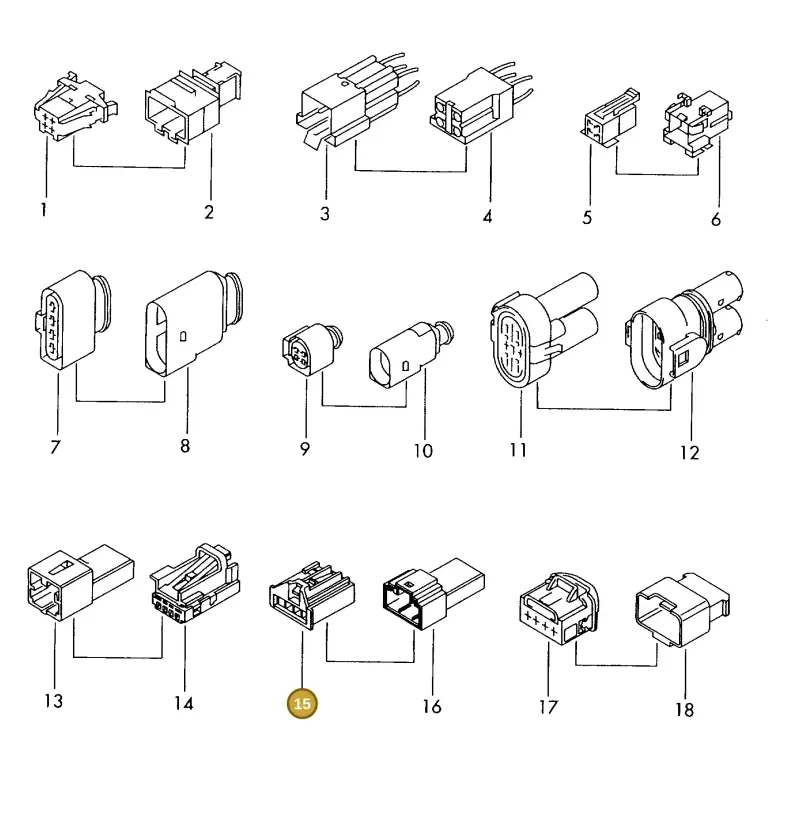 8V0972704 — Volkswagen 1J0 platform diagram 198970610, position 15
