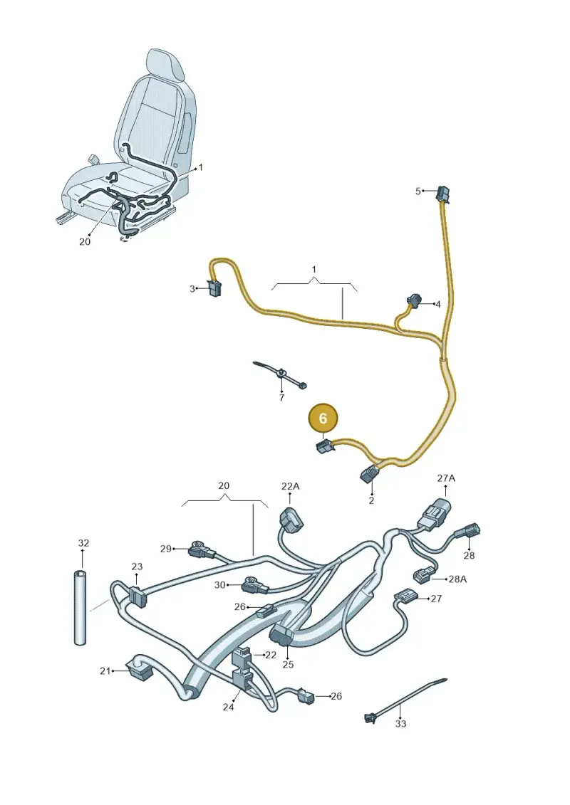 8V0972704 — Volkswagen Taos 1.4 (2020-2024) diagram 2gm972026, position 6