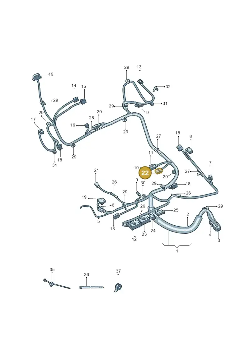 8V0972704 — Volkswagen Passat Pro (2024-) diagram 3jg972025, position 22
