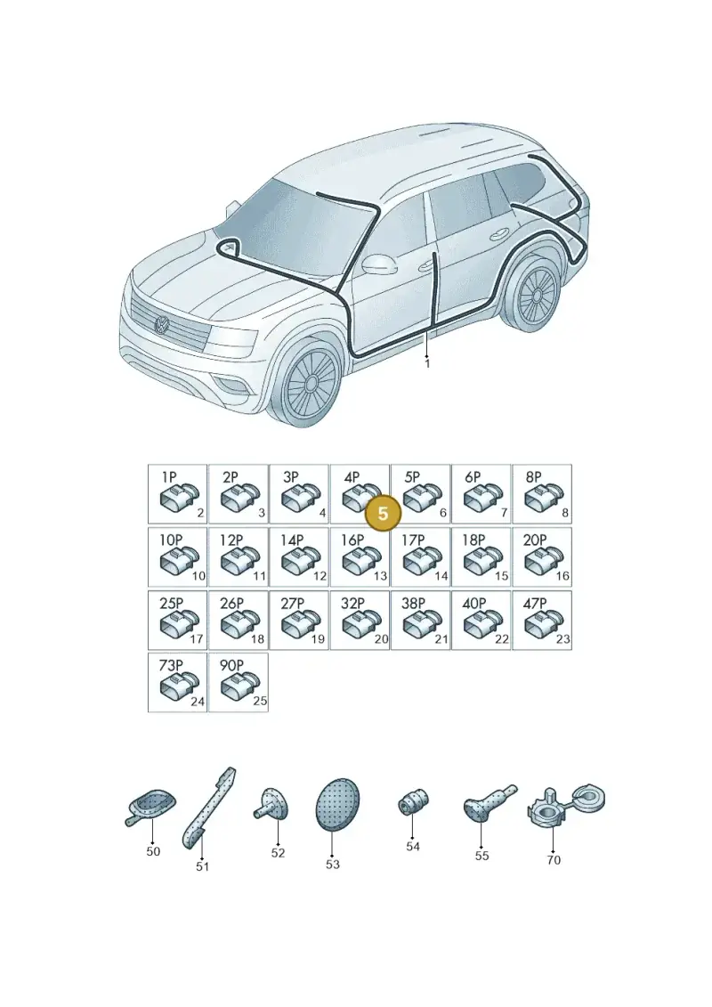 8V0972704 — Volkswagen Teramont X (2021-2023) diagram 519971840, position 5
