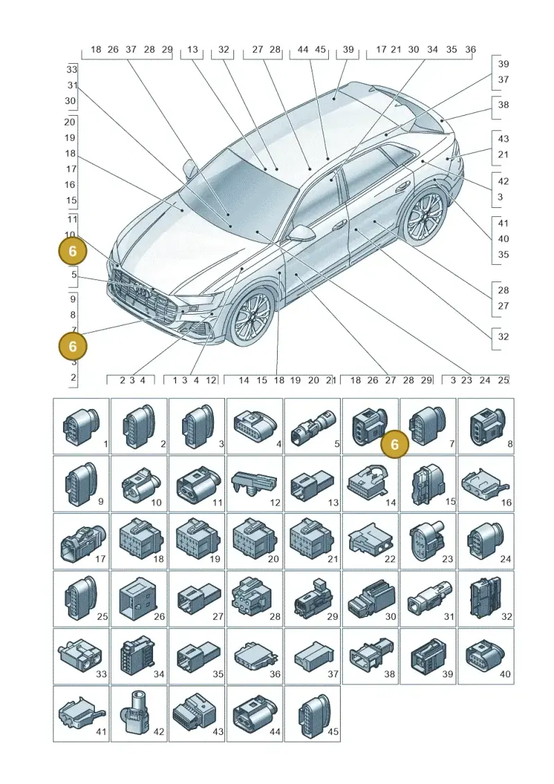 8V0973803 — Audi RS Q8 (2019-2025) diagram 429971820, position 6