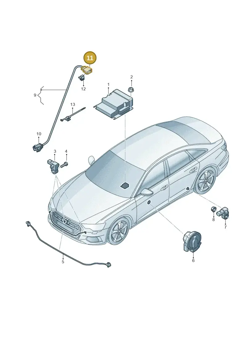 8V0973803 — Audi RS6 Avant (2019-2025) diagram 430959300, position 11