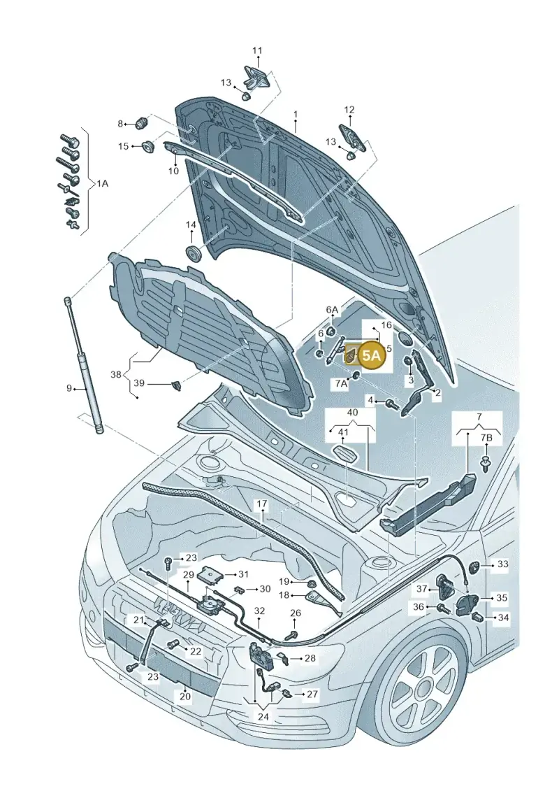 8V0973803 — Audi RS3 Limousine (2017-2020) diagram 890823000, position 5A