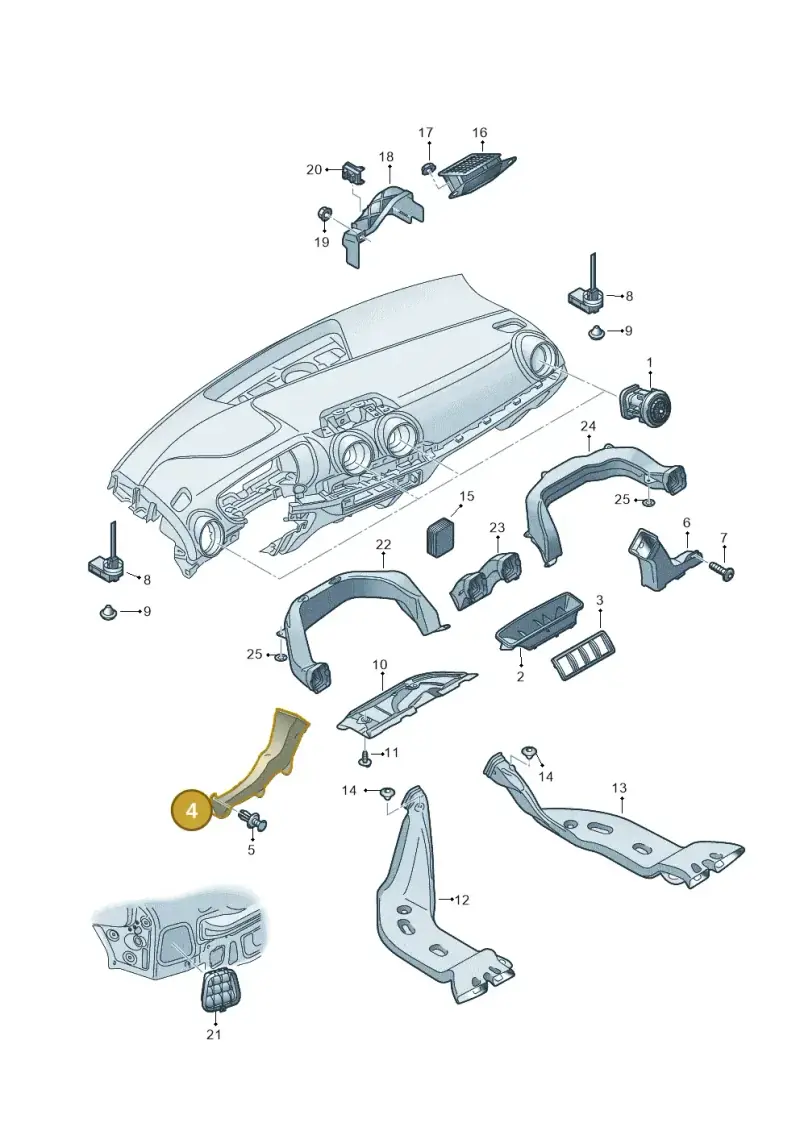8V1819151A — Audi Q2 2.0 TDI (2016-2018) diagram 803819300, position 4