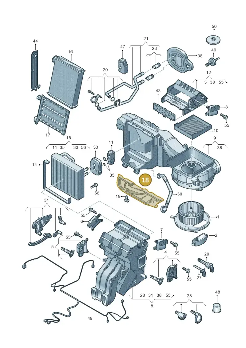 8V1819593G — Audi A3 Sportback (2019-2025) diagram 745820200, position 18