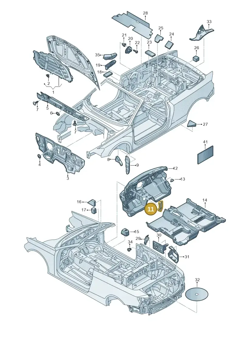 8V1863211 — Audi A3 Cab. 1.4 (2013-2016) diagram 778863200, position 11