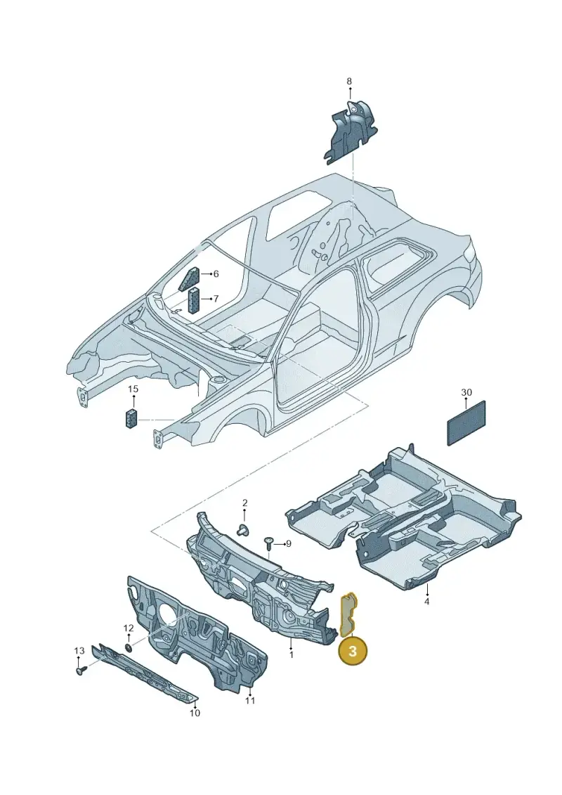 8V1863211 — Audi Q2 (2016-2025) diagram 803863200, position 3