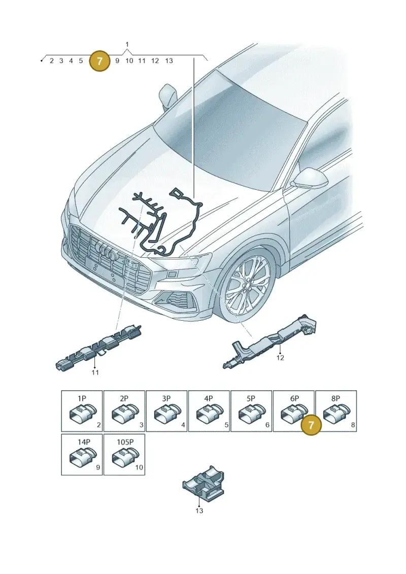 8V1973713 — Audi Q8 Quattro 3,0 (2018-) diagram 429971110, position 7