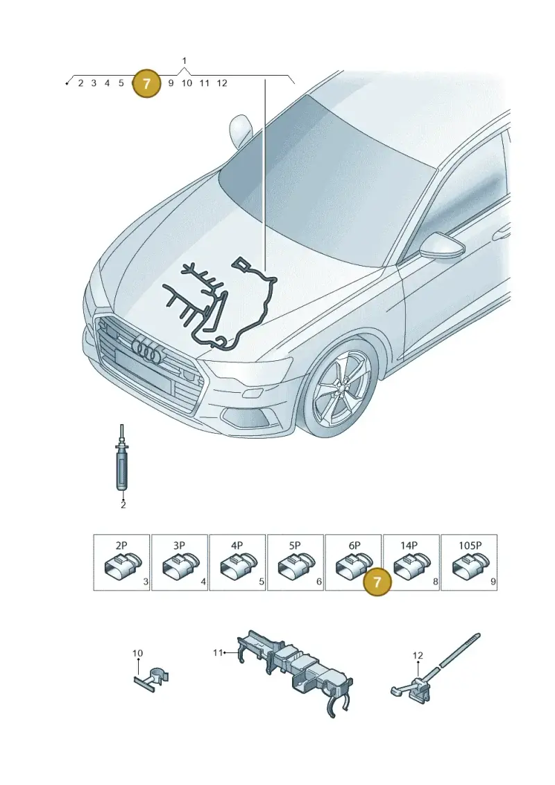 8V1973713 — Audi A6 2.0 (2018-) diagram 430971200, position 7