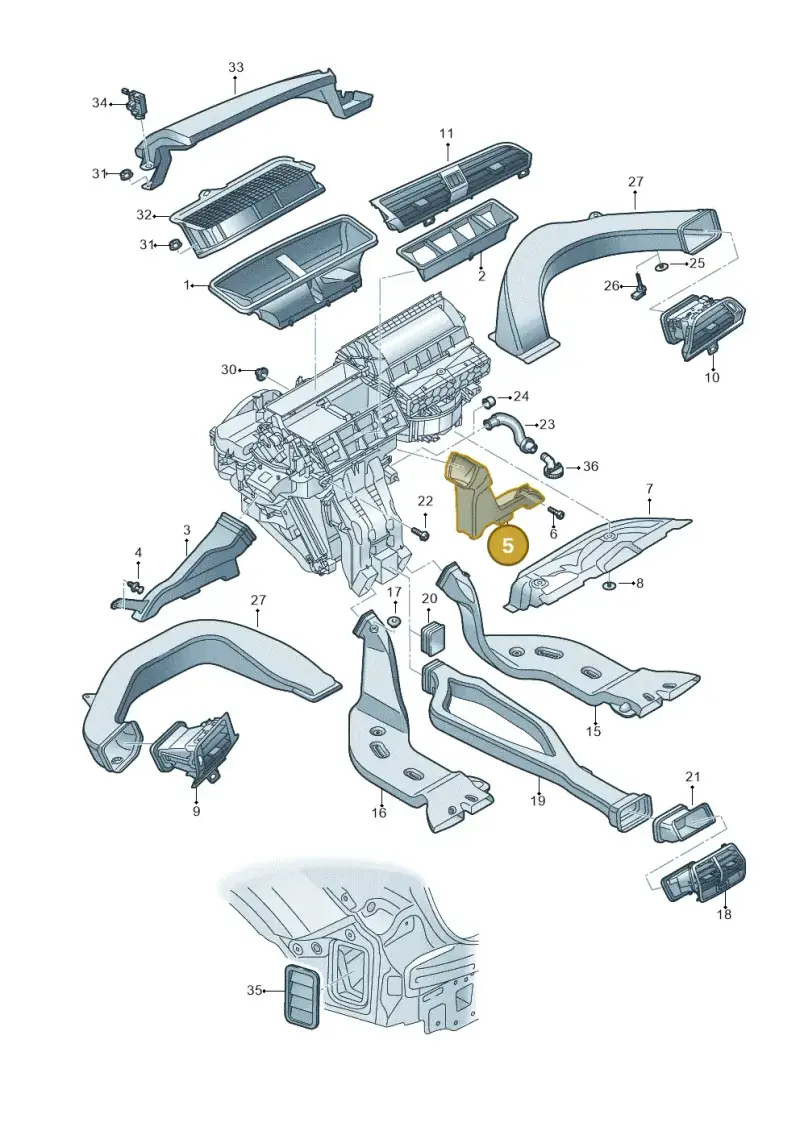 8V2819152 — Audi RSQ3 Sportback (2019-2024) diagram 597819010, position 5