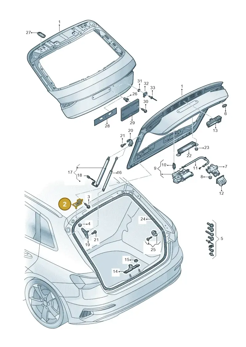 8V3827299B — Audi A3 Sportback (2019-2021) diagram 596827000, position 2