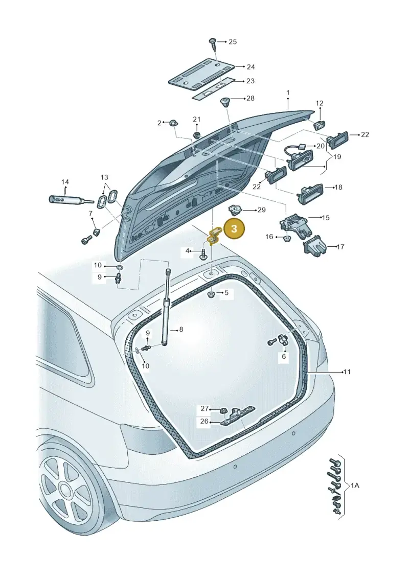 8V3827299B — Audi RS3 Limousine (2017-2020) diagram 745827100, position 3