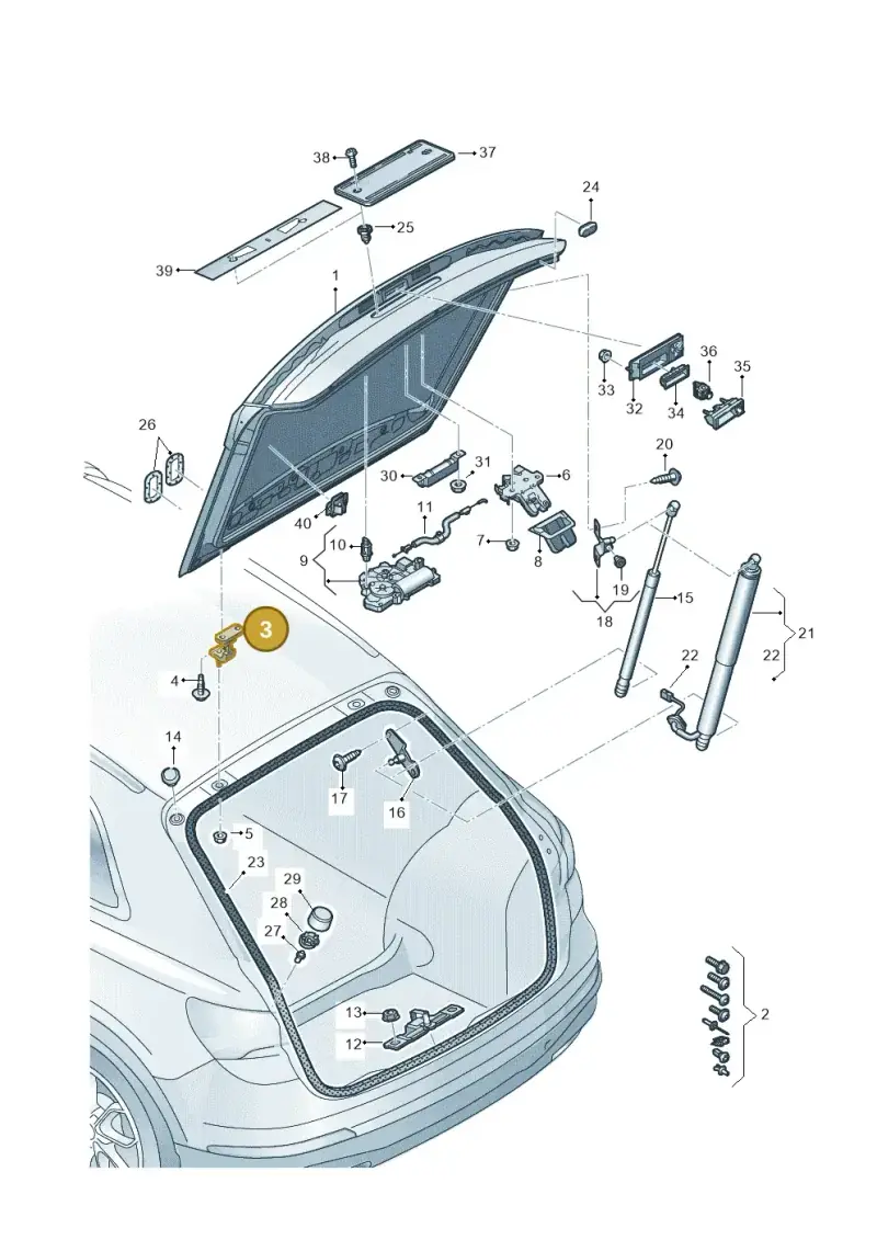 8V3827299B — Audi Q4 Sportback (2021-2022) diagram 89a827000, position 3
