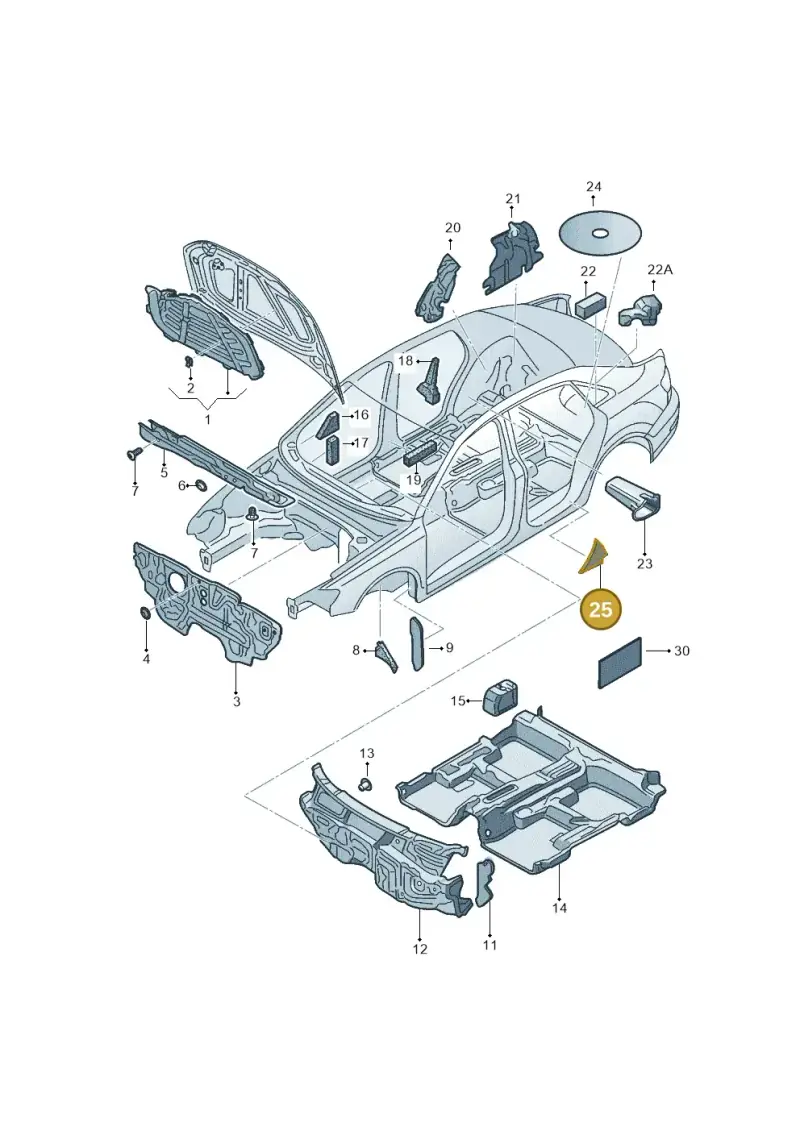 8V4810526 — Audi A3 Limousine 2.0 (2015-2016) diagram 886863200, position 25