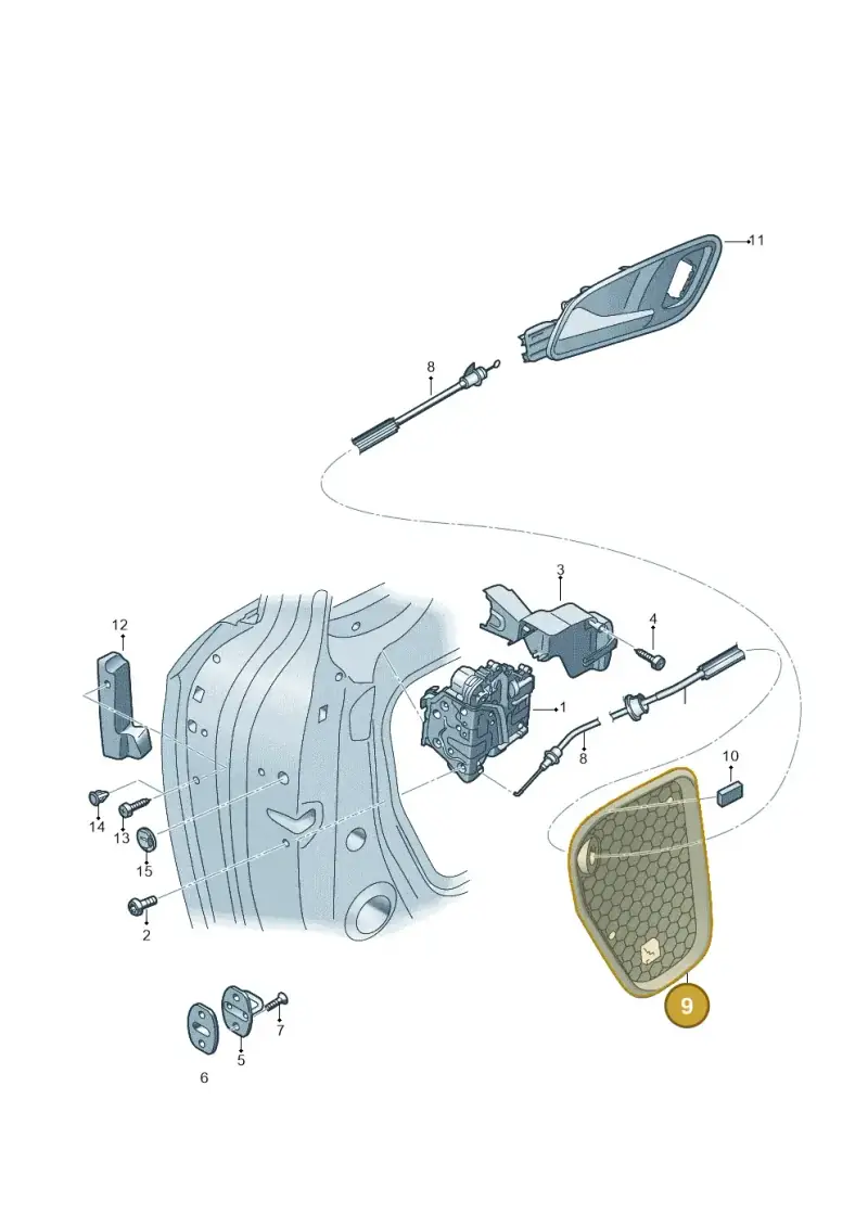 8V4837915B — Audi RS3 Limousine (2017-2020) diagram 853837300, position 9