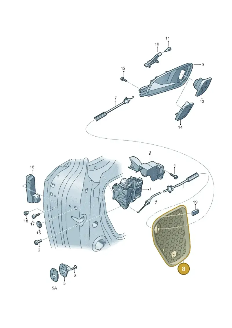 8V4837916B — Audi A3 Sportback (2016-2020) diagram 745837300, position 8