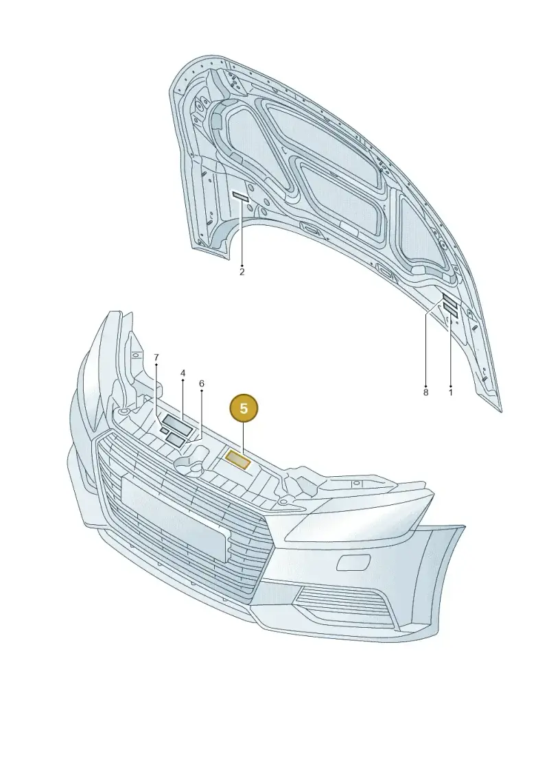 8W0010560A — Audi TT RS (2016-2023) diagram 850010100, position 5