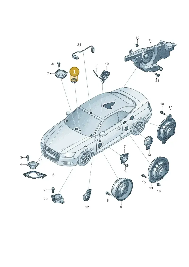 8W0035397 — Audi A5 Cabrio 2.0 (2016-2018) diagram 848035350, position 1