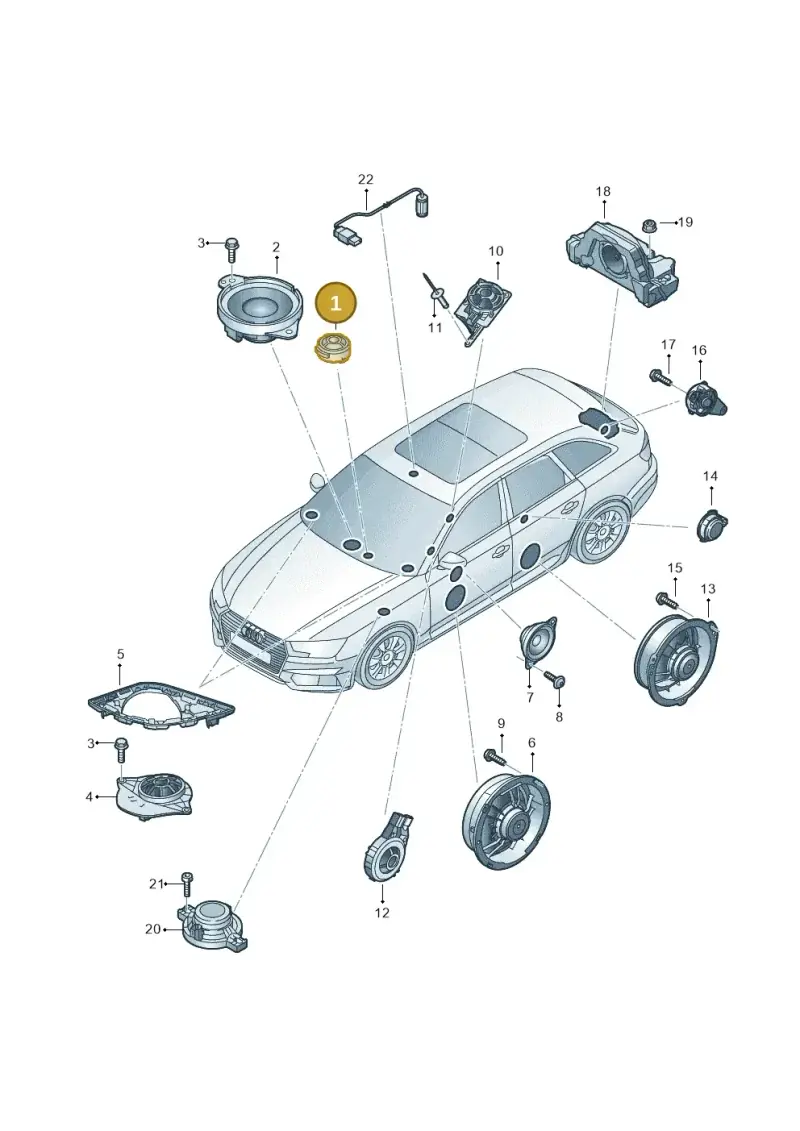 8W0035397 — Audi RS4 Avant (2017-) diagram 849035360, position 1