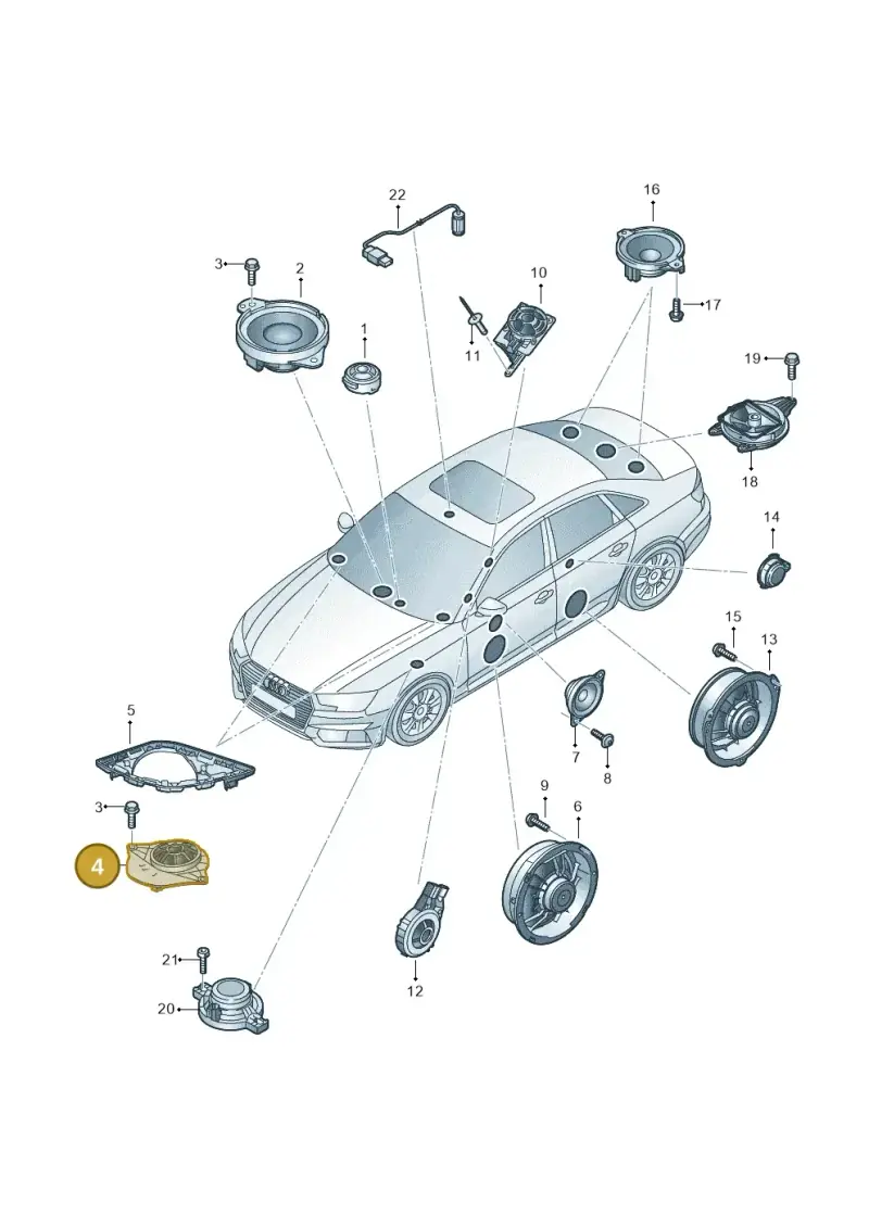 8W0035399 — Audi A4 2.0 (2015-2019) diagram 849035350, position 4