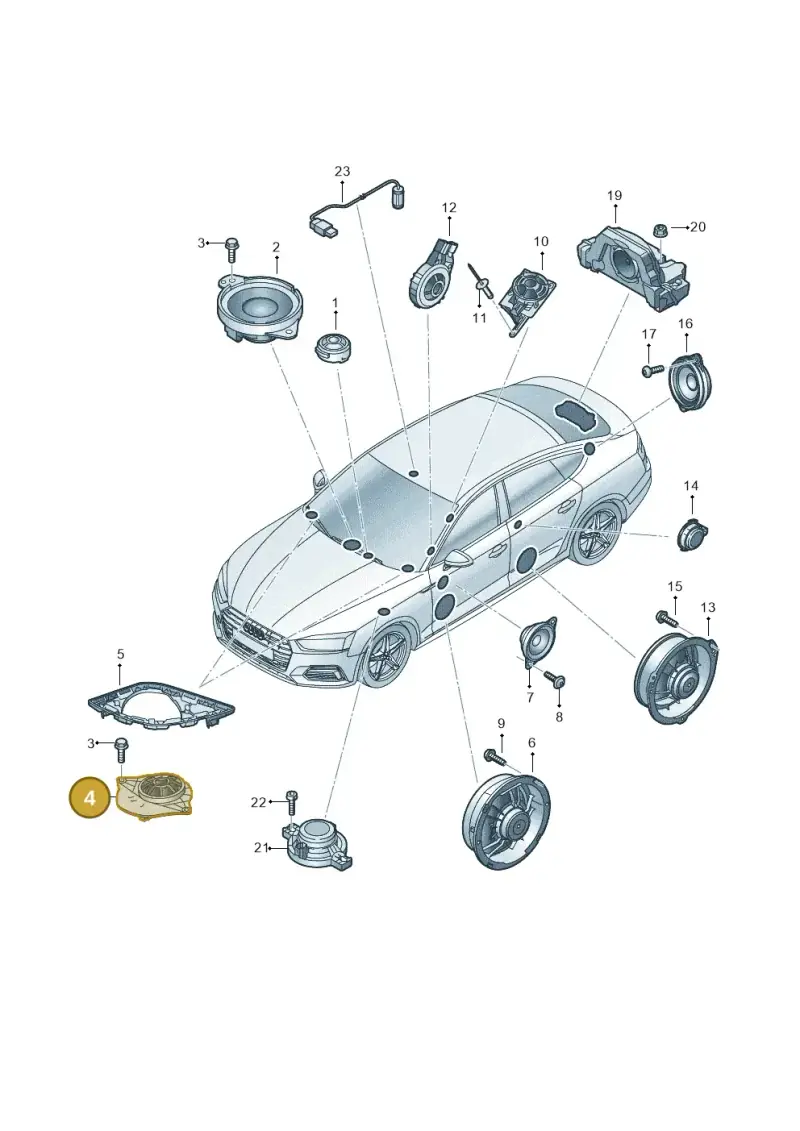 8W0035399 — Audi RS5 Sportback (2017-) diagram 897035360, position 4