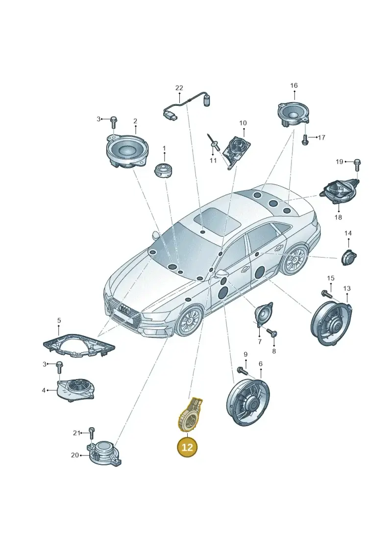 8W0035399A — Audi A4 (2015-2025) diagram 849035350, position 12