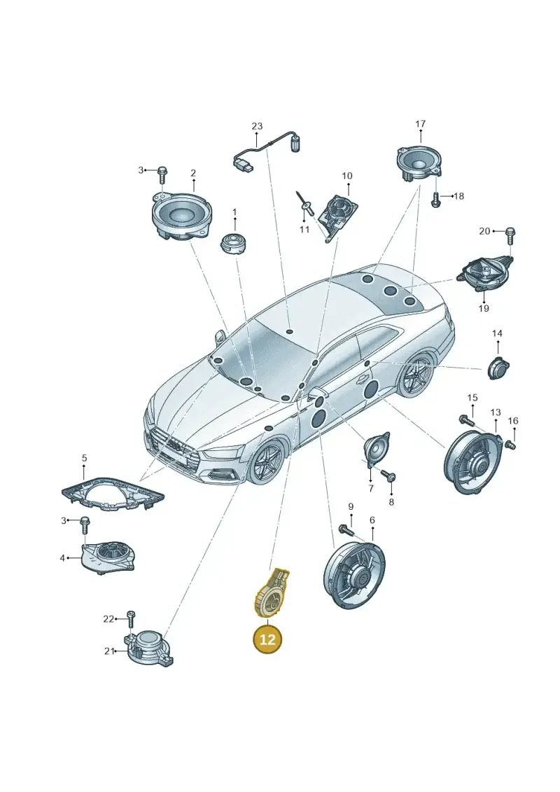8W0035399A — Audi RS5 Sportback (2017-2025) diagram 897035350, position 12
