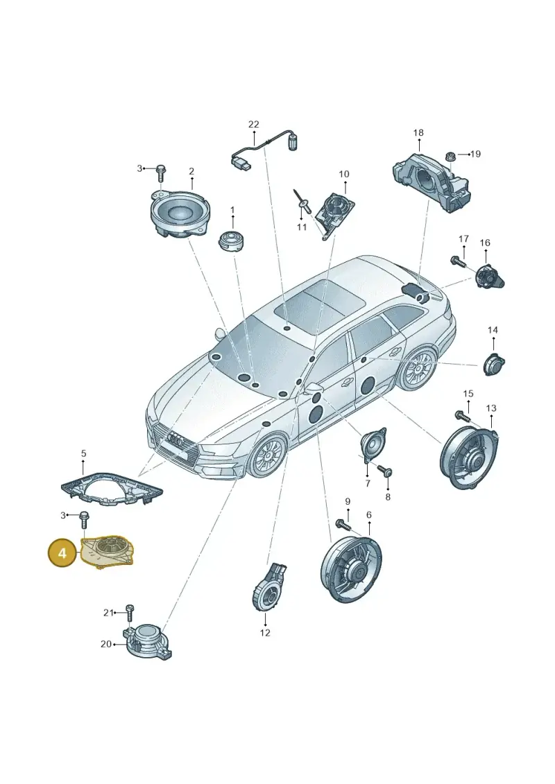 8W0035399 — Audi RS4 Avant (2017-) diagram 849035360, position 4