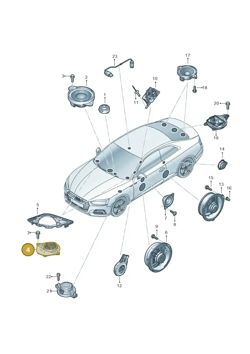 8W0035416D — Audi RS5 Sportback (2017-) diagram 897035350, position 4
