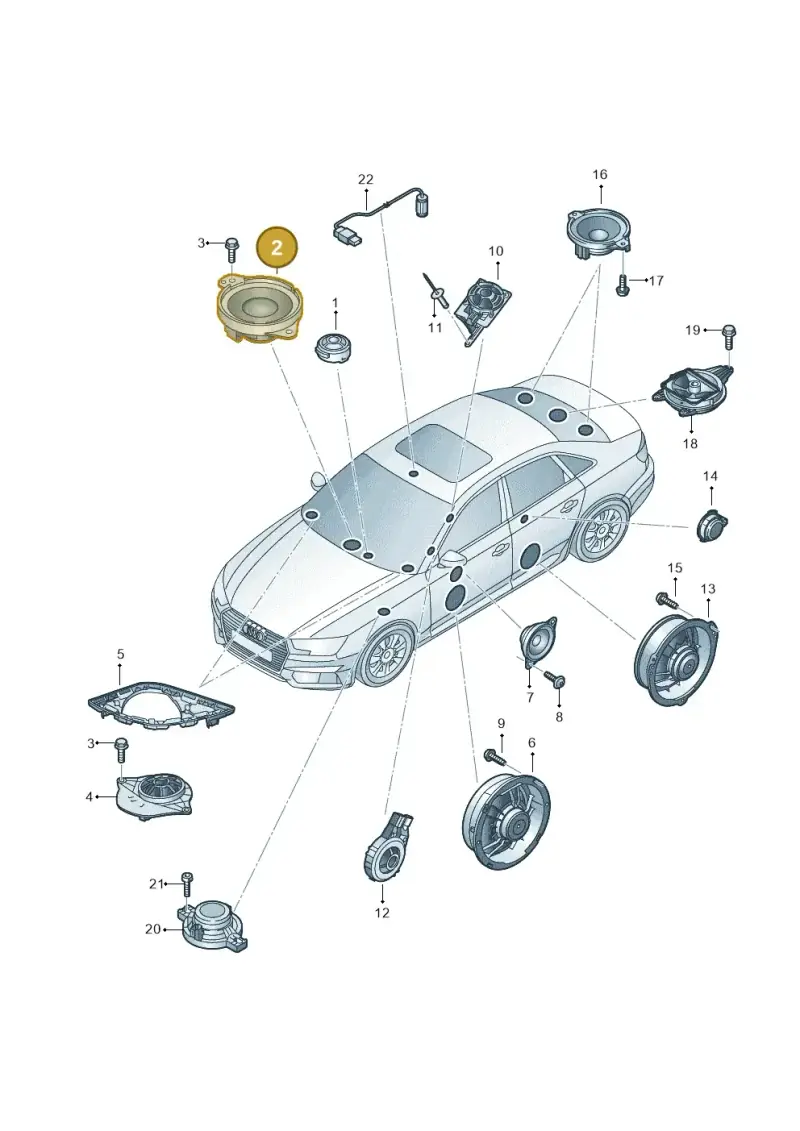 8W0035454 — Audi A4 (2015-2025) diagram 849035350, position 2