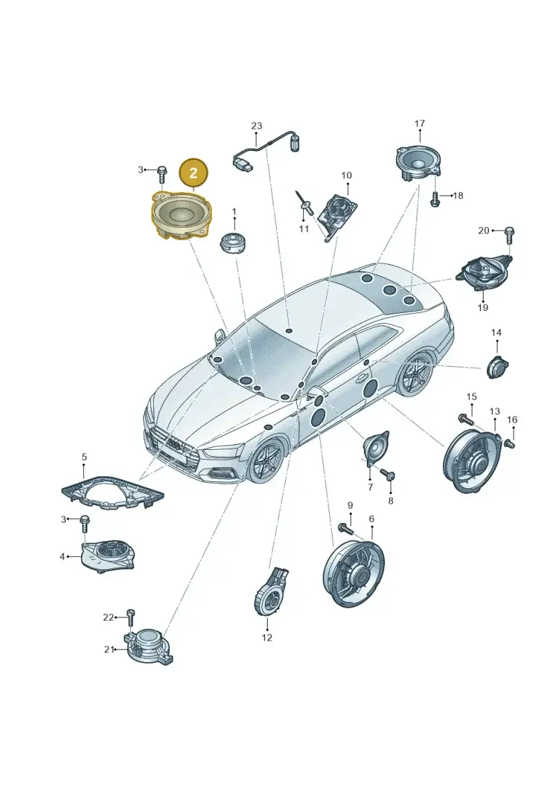 8W0035454 — Audi RS5 Sportback (2017-2025) diagram 897035350, position 2
