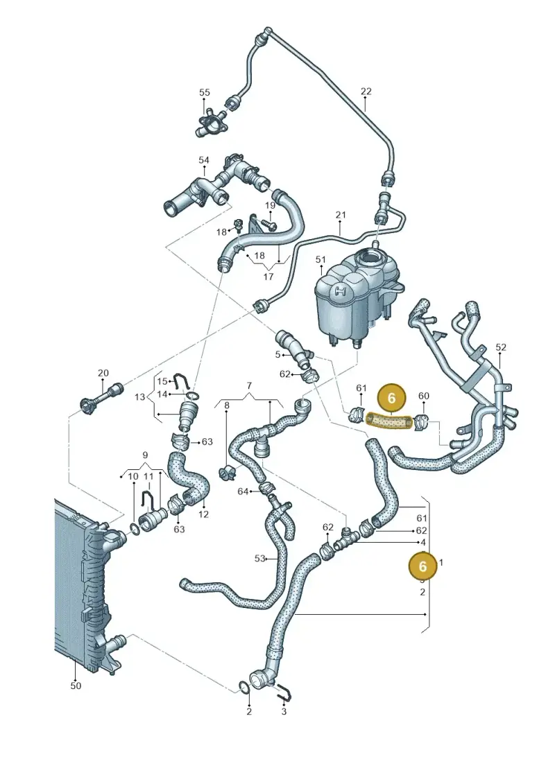 8W0121057 — Audi A5 Sportback (2016-2020) diagram 849121290, position 6