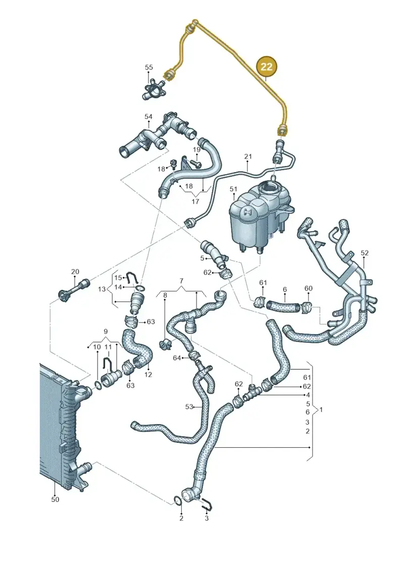 8W0121081AR — Audi A5 Sportback (2016-2020) diagram 849121290, position 22