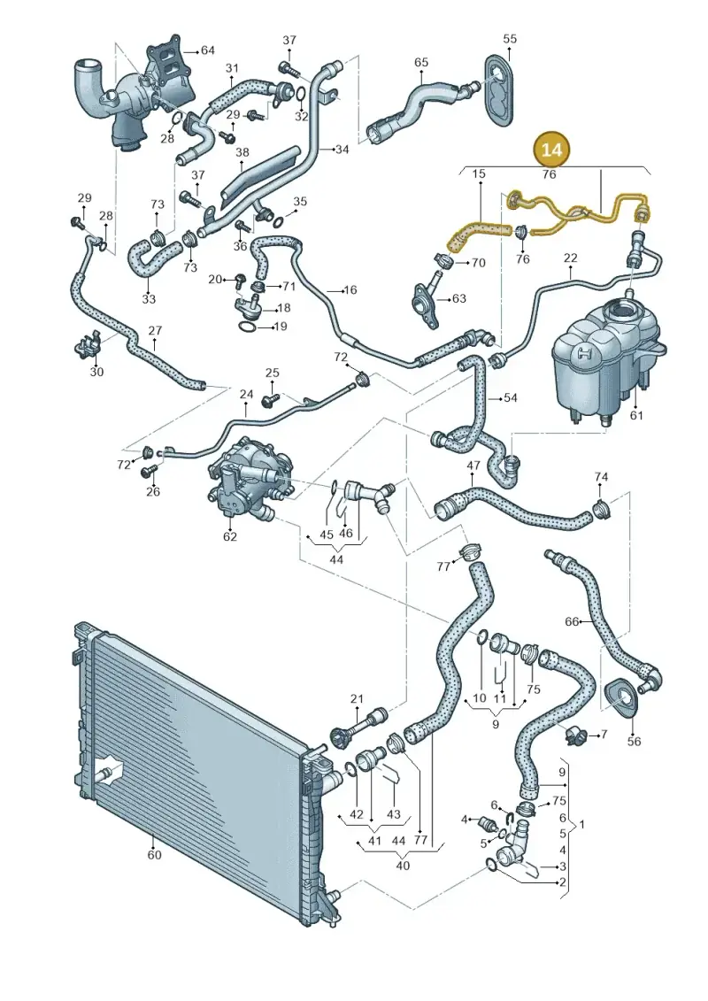 8W0121081CC — Audi A5 Sportback (2016-2020) diagram 849121210, position 14