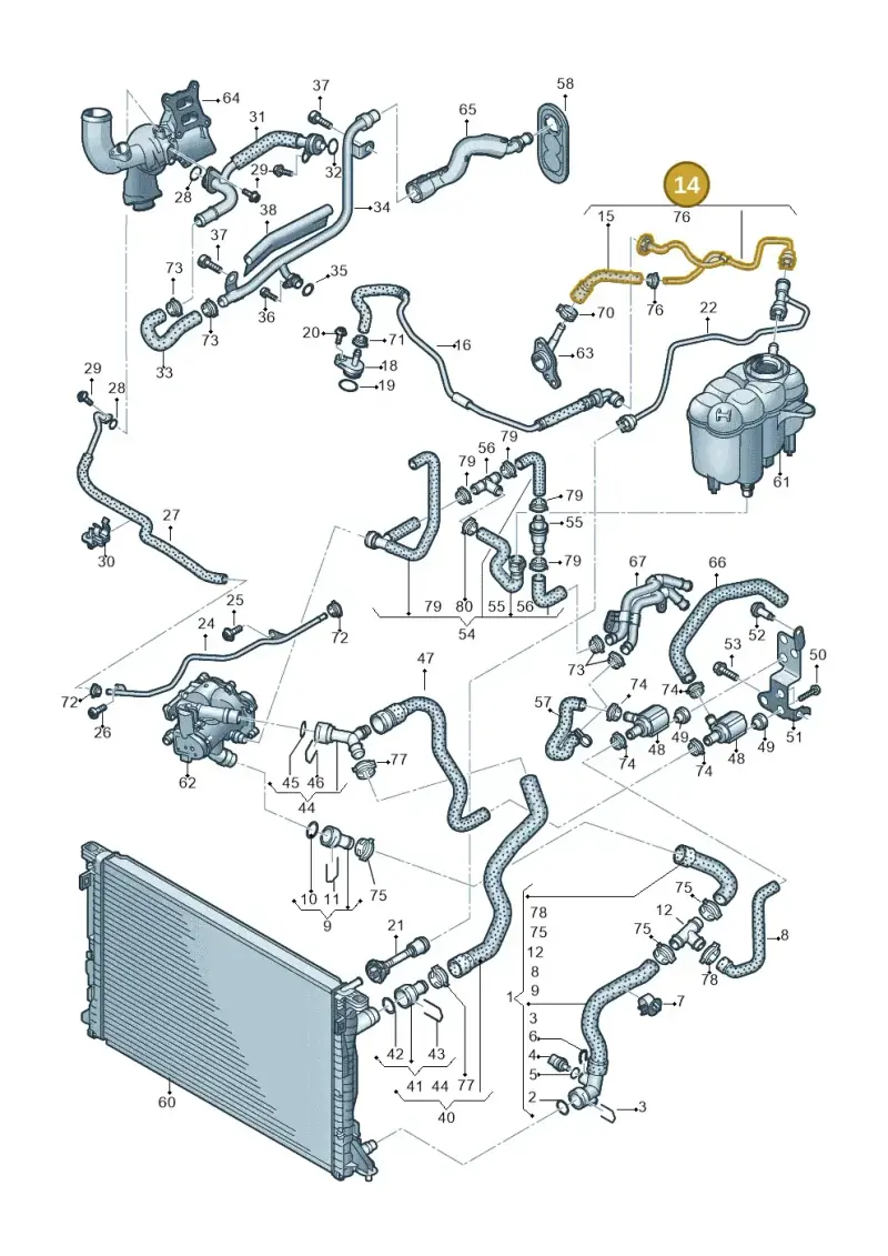 8W0121081EE — Audi A5 Sportback (2016-2020) diagram 849121022, position 14