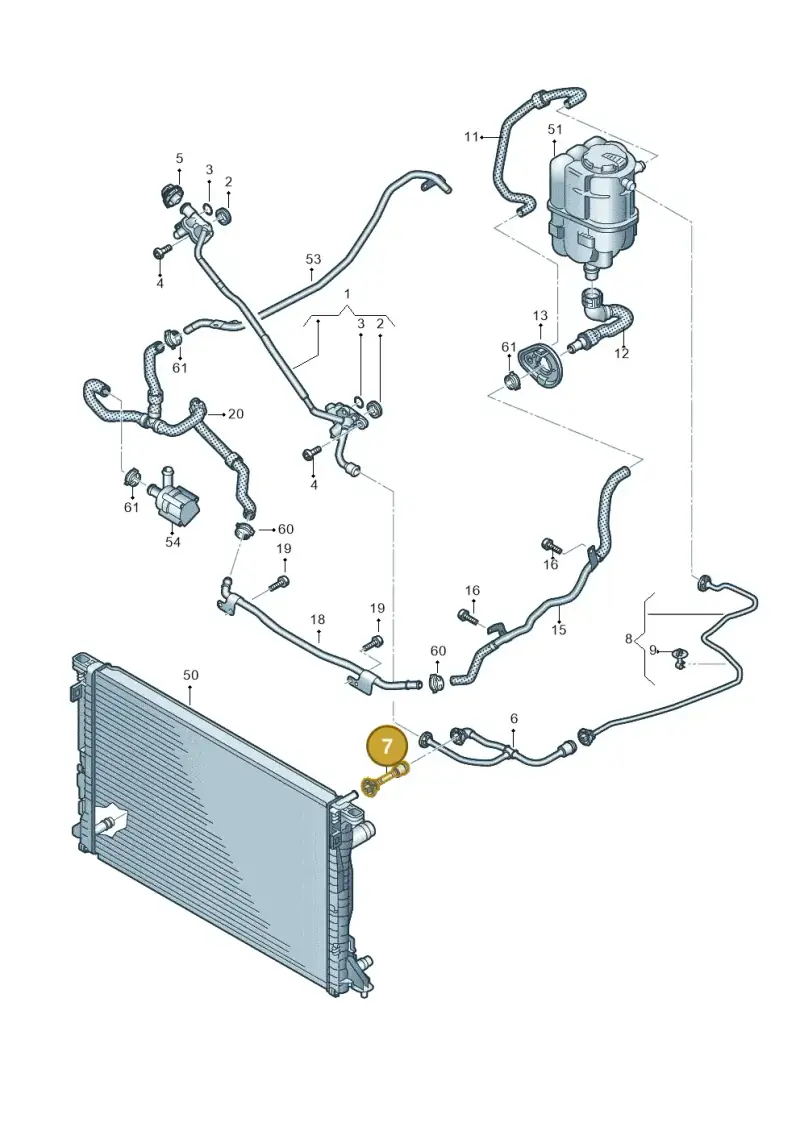 8W0122293DL — Audi A5 Cabriolet (2016-2025) diagram 848121047, position 7