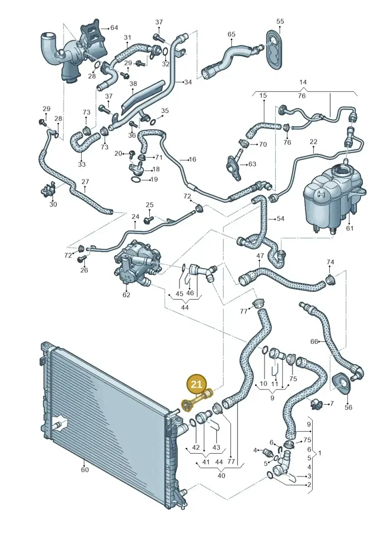 8W0122293DL — Audi A5 Sportback (2016-2025) diagram 849121210, position 21