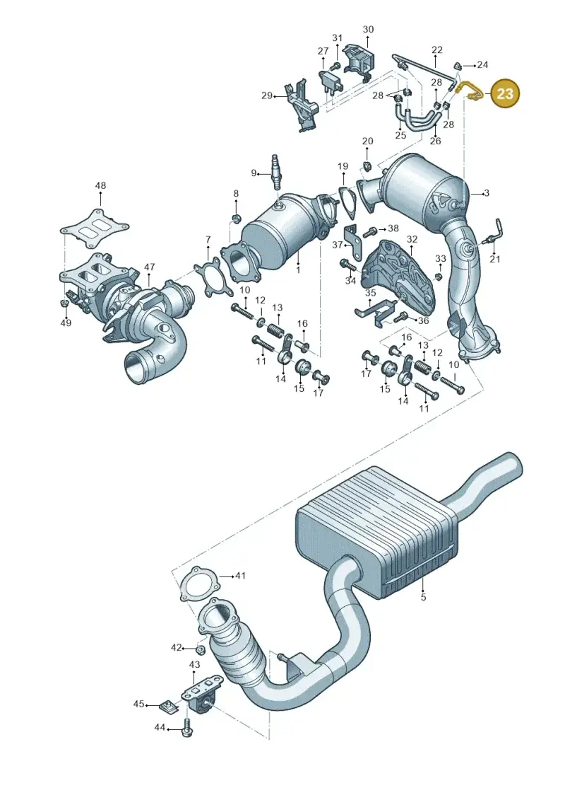 8W0131205C — Audi A5 Sportback (2016-2025) diagram 897253350, position 23