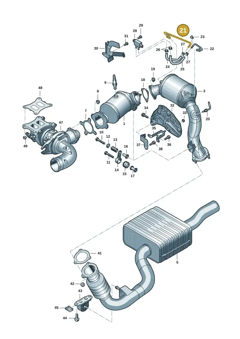 8W0131205F — Audi A5 Sportback (2016-2020) diagram 849253047, position 21